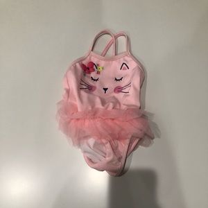 Cat with tutu bathing Suit